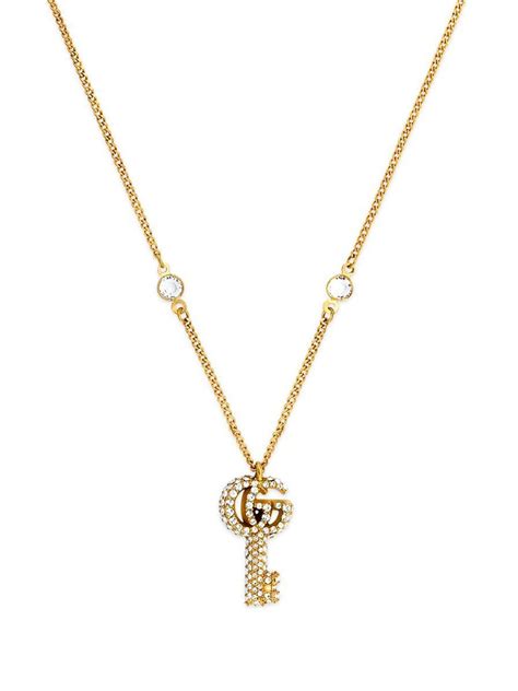 gucci key necklace men|Gucci initial necklace.